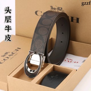 Coach Signature Double Buckle Belt - Brown view 6