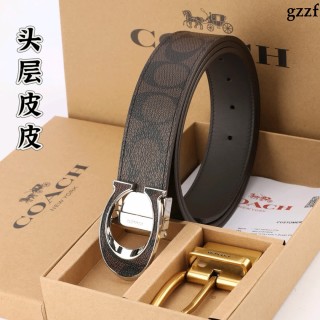 Coach Signature Double Buckle Belt - Brown view 9