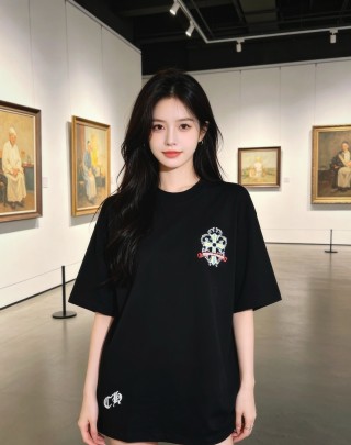 Chrome Hearts Black Graphic Logo T-Shirt view 1