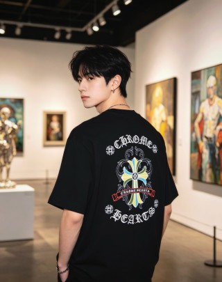 Chrome Hearts Black Graphic Logo T-Shirt view 6