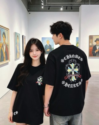 Chrome Hearts Black Graphic Logo T-Shirt view 7