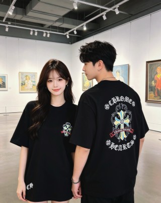 Chrome Hearts Black Graphic Logo T-Shirt view 9