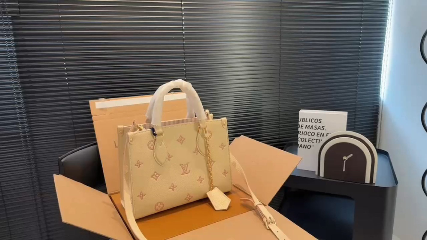 Louis Vuitton Monogram Canvas Tote Bag Cream
