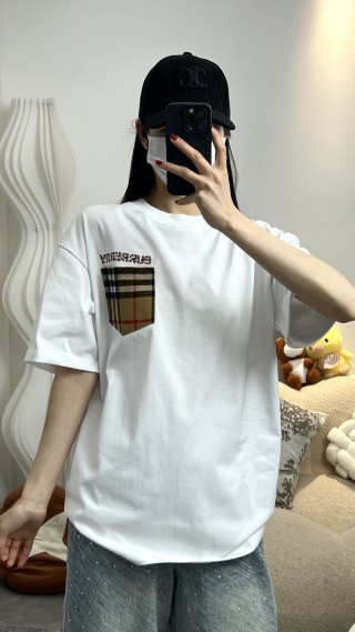 Burberry Check Pocket White T-Shirt view 2