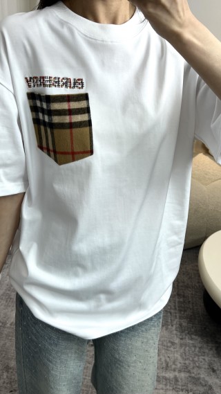 Burberry Check Pocket White T-Shirt view 3