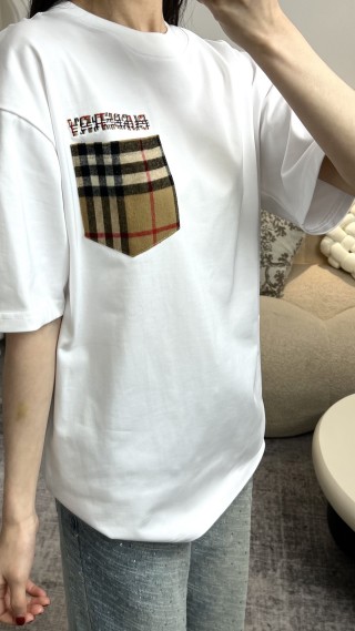 Burberry Check Pocket White T-Shirt view 4