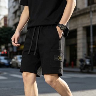 Black Drawstring Shorts with Cargo Pockets view 8