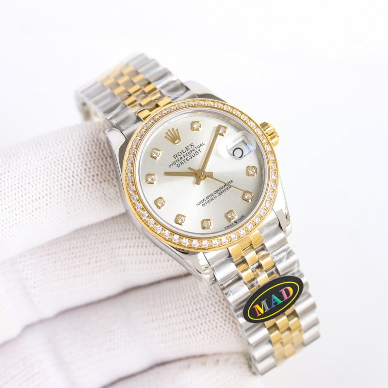 Rolex Datejust 31mm Two-Tone Diamond Bezel Watch