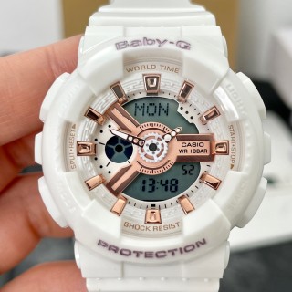 Casio Baby-G BA-110 White Rose Gold Digital Watch 42mm view 7