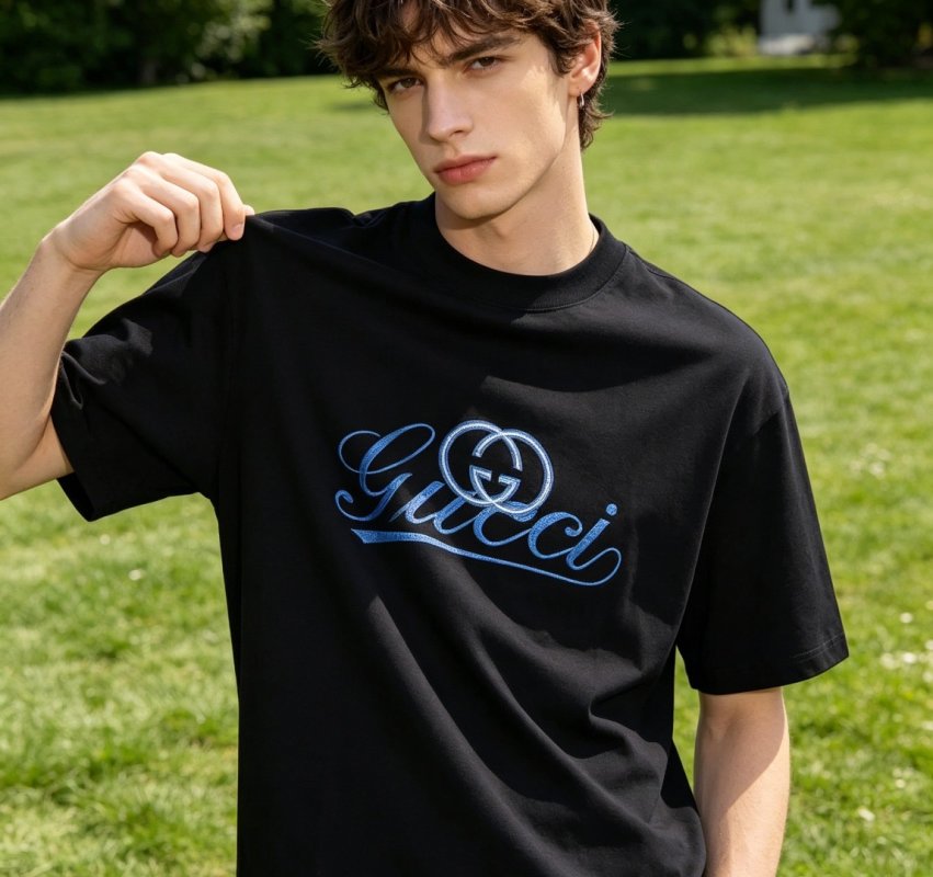 Gucci Scripted Logo T-Shirt Black