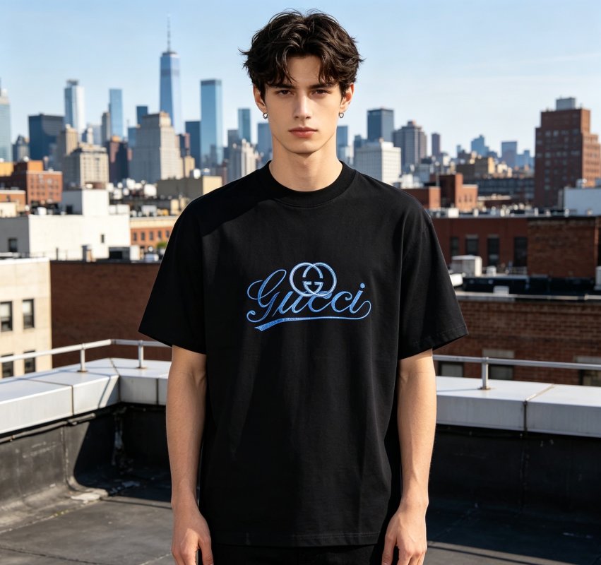 Gucci Scripted Logo T-Shirt Black view