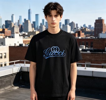 Gucci Scripted Logo T-Shirt Black view 7