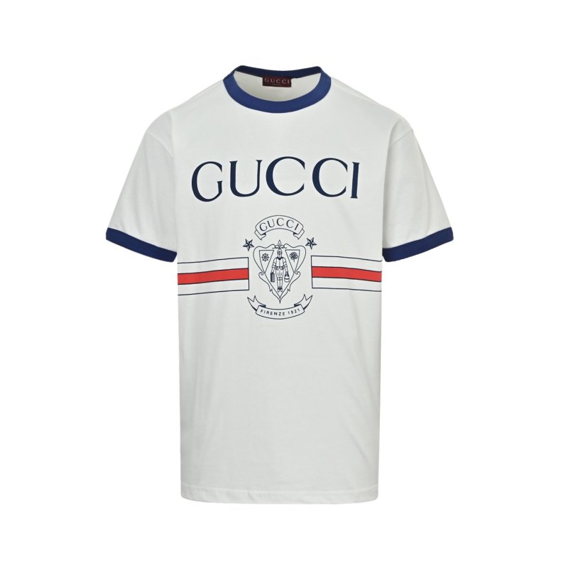 Gucci Logo Stripe Short Sleeve Crop T-Shirt White view
