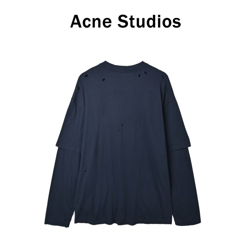 Acne Studios Black Circle Logo Long Sleeve Tee view