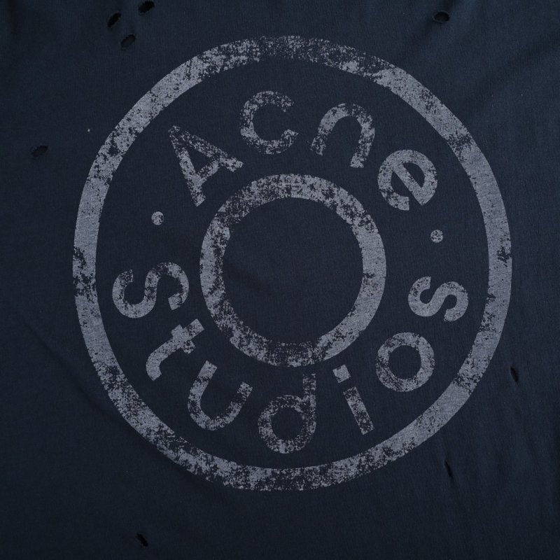Acne Studios Black Circle Logo Long Sleeve Tee view