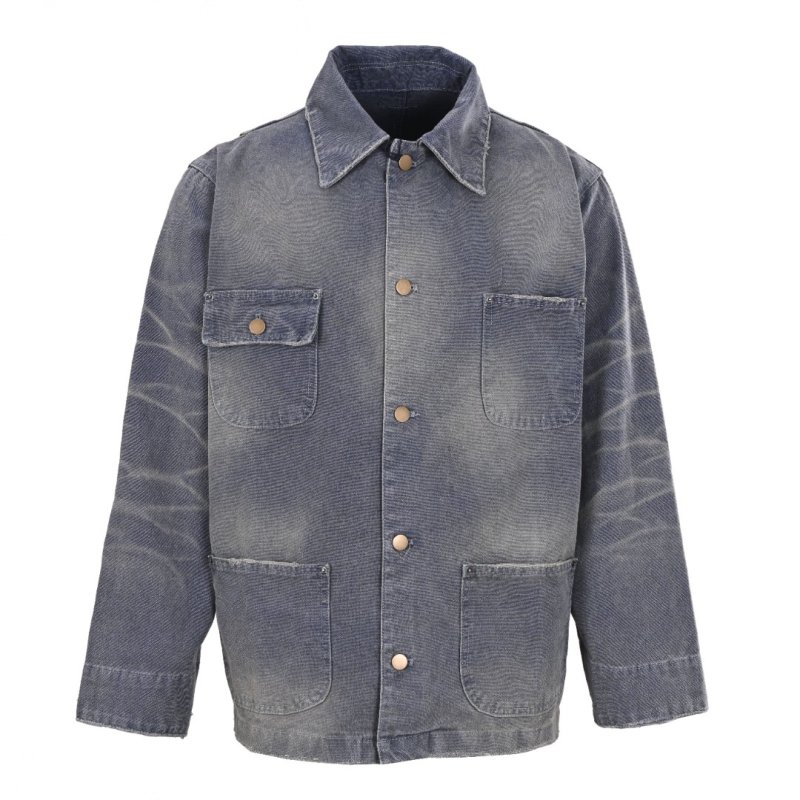 Prada Distressed Workwear Jacket Grey