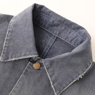 Prada Distressed Workwear Jacket Grey view 4