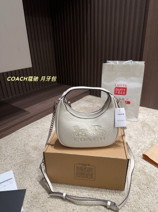 Coach Pillow Tabby Crescent Shoulder Bag - Chalk view 1
