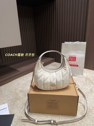 Coach Pillow Tabby Crescent Shoulder Bag - Chalk view 3