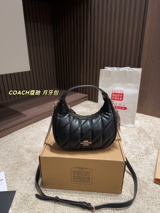 Coach Pillow Tabby Crescent Shoulder Bag - Chalk view 4