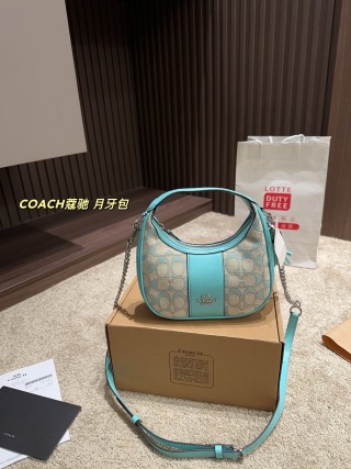 Coach Pillow Tabby Crescent Shoulder Bag - Chalk view 5