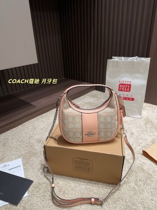 Coach Pillow Tabby Crescent Shoulder Bag - Chalk view 6