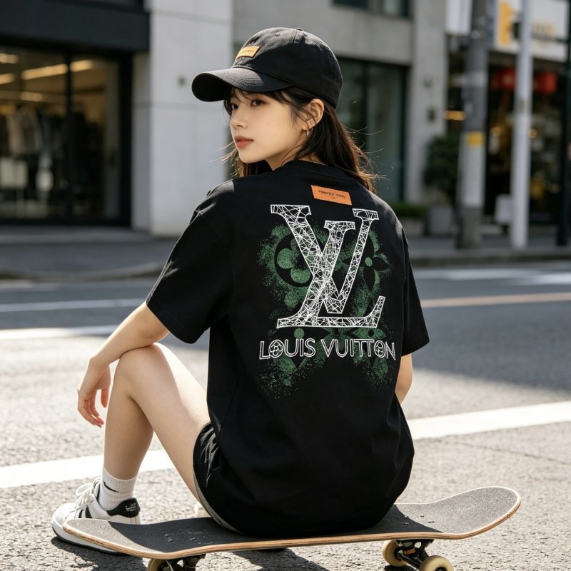Louis Vuitton LV Logo Black T-Shirt view