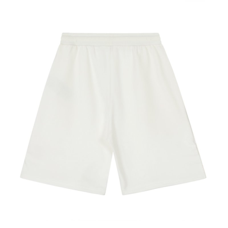 Burberry White Embroidered Shorts with Red Rose Detail view