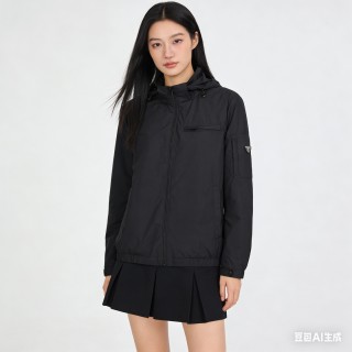 Stone Island Black Hooded Windbreaker Jacket view 4