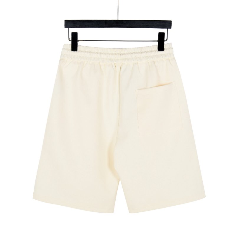 Moncler Cream Striped Shorts with Drawstring view