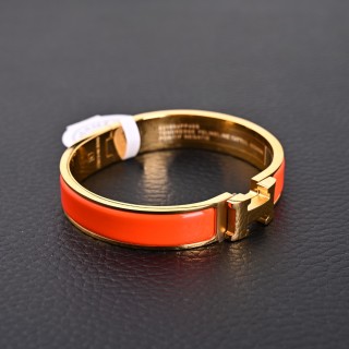 Hermès Enamel Cuff Bracelet Orange view 2