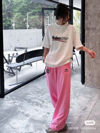 Balenciaga Cream Logo T-Shirt view 1