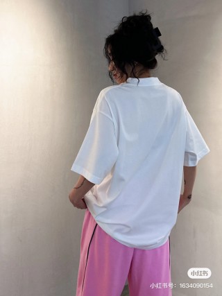 Balenciaga Cream Logo T-Shirt view 5