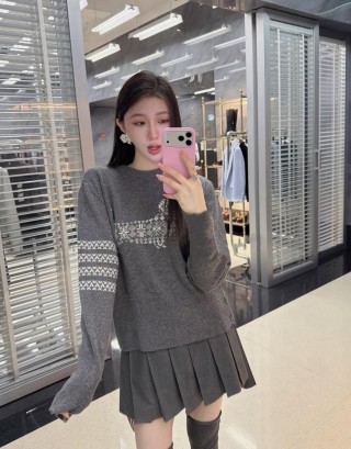 Charcoal Fair Isle Crewneck Sweater view 1