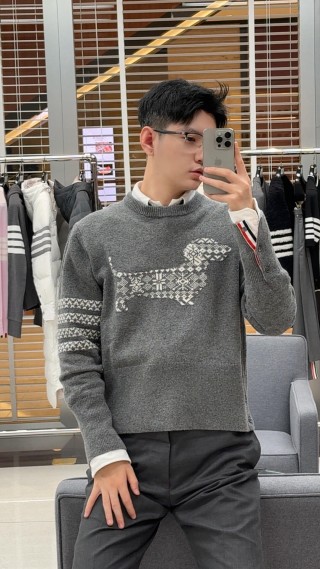 Charcoal Fair Isle Crewneck Sweater view 3