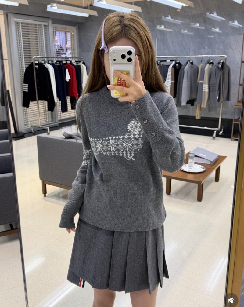 Charcoal Fair Isle Crewneck Sweater view