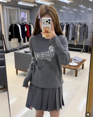 Charcoal Fair Isle Crewneck Sweater view 4