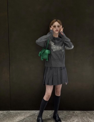 Charcoal Fair Isle Crewneck Sweater view 5