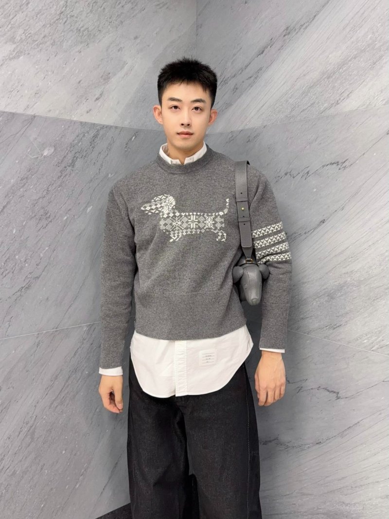 Charcoal Fair Isle Crewneck Sweater view