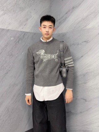 Charcoal Fair Isle Crewneck Sweater view 6