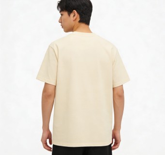Ami Heart Logo Cream T-Shirt view 2