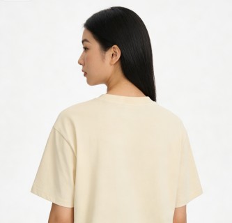 Ami Heart Logo Cream T-Shirt view 4