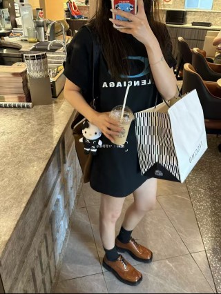 Balenciaga Charcoal Logo Print Short Sleeve T-Shirt view 6