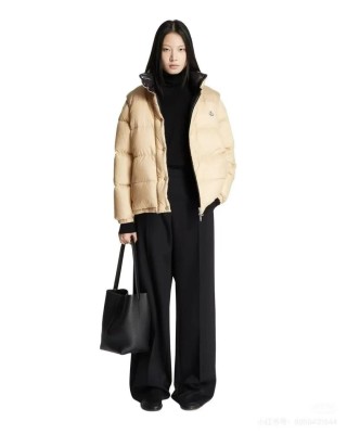 Moncler Cream Puffer Down Jacket view 2
