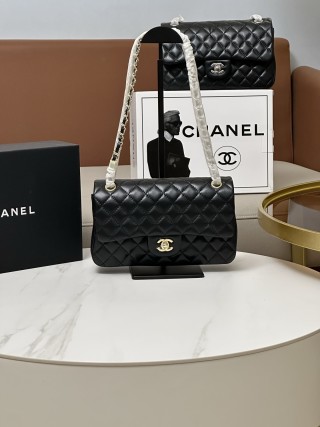 Chanel Classic CF 2.55 Black Quilted Leather Shoulder Bag view 1