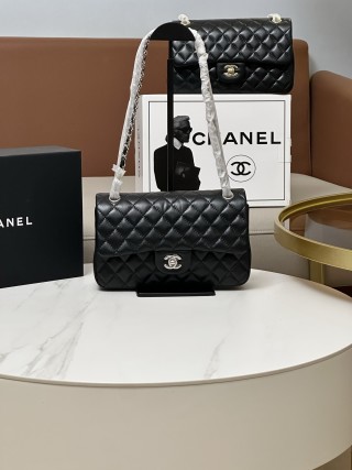 Chanel Classic CF 2.55 Black Quilted Leather Shoulder Bag view 2