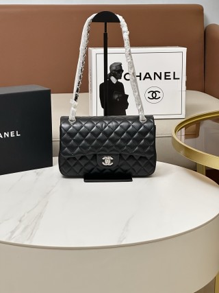 Chanel Classic CF 2.55 Black Quilted Leather Shoulder Bag view 3