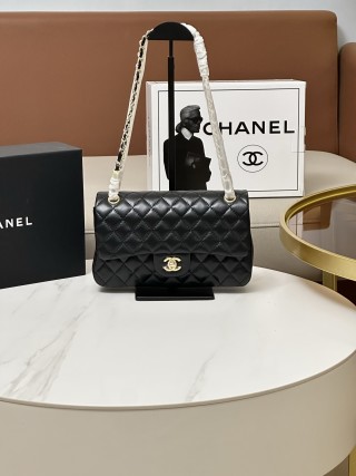 Chanel Classic CF 2.55 Black Quilted Leather Shoulder Bag view 4