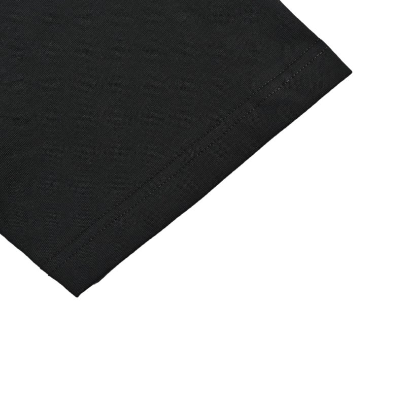 Black Short Sleeve T-Shirt with Green Checkered Print view