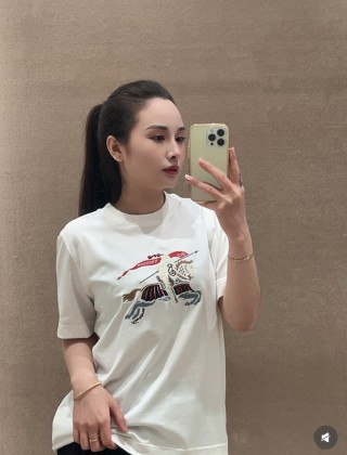 Burberry EKD Embroidered White T-Shirt view 2